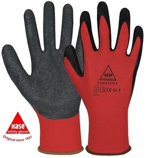 Latex-Handschuh SUPERFLEX RED von Hase® | Gr. 6 (XS) bis 11 (XXL) |
