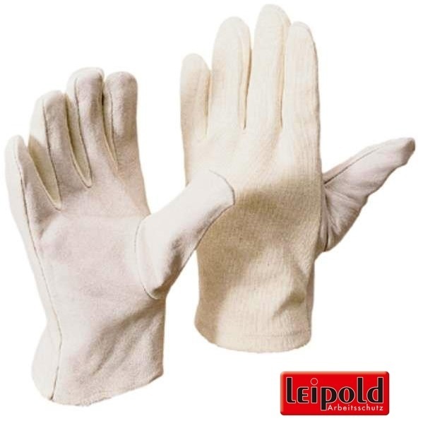 Nappaleder-Handschuh mit Baumwoll-Trikotrücken | Gr. 7 (S) bis 10 (XL) |