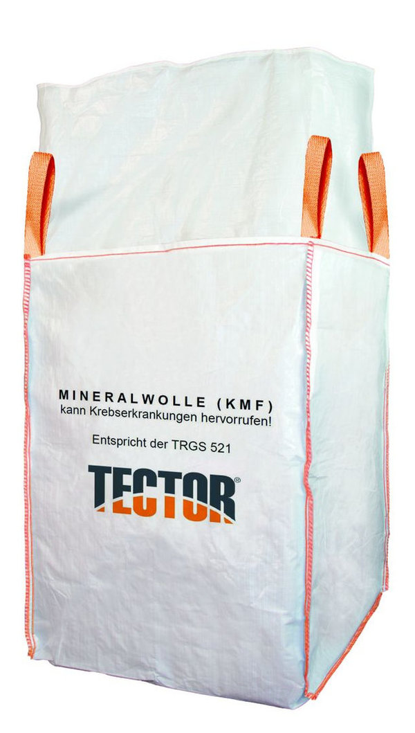 Mineralwolle-Bag von TECTOR® | 90 x 90 x 120 cm |mit  4 Hebeschlaufen