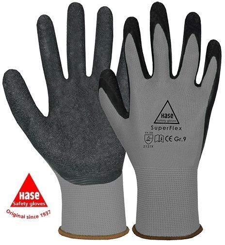 Latex-Handschuh SUPERFLEX Grey von Hase® | Gr. 6 (XS) bis 11 (XXL)